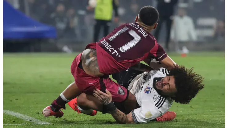 Maximiliano Falcón y Paulo Díaz fueron expulsados en el juego de ida de los cuartos de final entre Colo Colo y River por la Copa Libertadores 2024.
