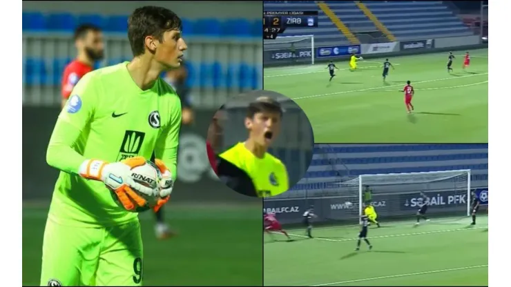 Las atajadas de Nicholas Hagen en su debut con el Sabail FK