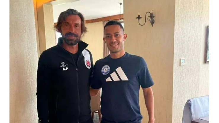 Jimmy Marín presumió encuentro con Andrea Pirlo.
