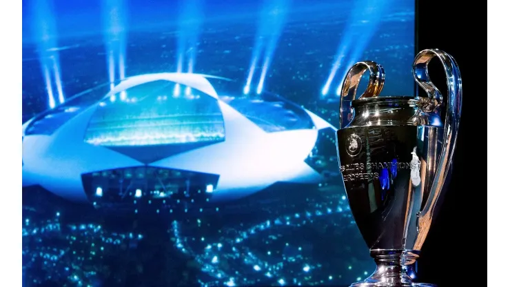 NYON, SWITZERLAND - JUNE 24:  The UEFA Champions League trophy is displayed in the draw room ahead to the UEFA CChampions League Q1 and Q2 qualifying rounds draw at the UEFA headquarters on June 24, 2013 in Nyon, Switzerland.  (Photo by Harold Cunningham/Getty Images)
