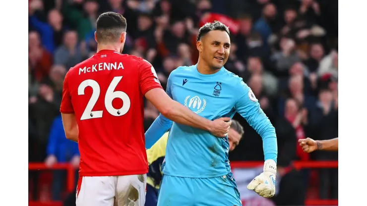 Keylor Navas con el Forest en la Premier League
