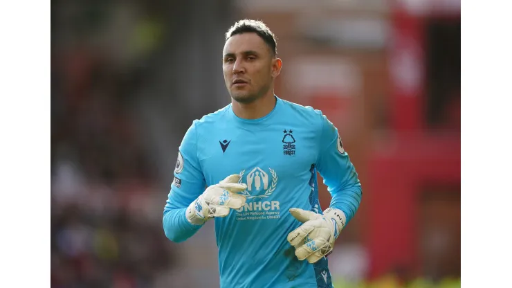 Nottingham Forest goalkeeper Keylor Navas during the Premier League match at the City Ground, Nottingham. Picture date: Sunday February 5, 2023.
