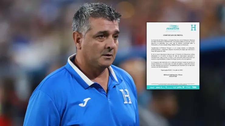 OFICIAL: Honduras despidió a Diego Vázquez y dio indicios sobre el nuevo DT.
