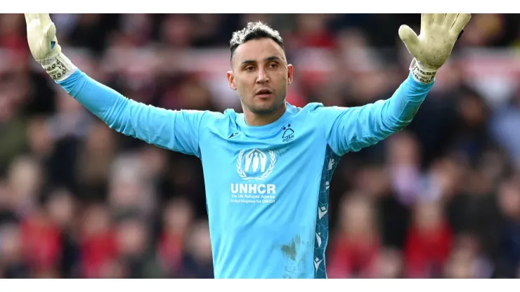 Keylor Navas jugando para Nottingham Forest 
