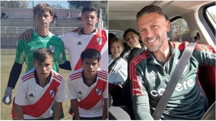 Micho fue a ver a su hijo jugar en la Novena.
