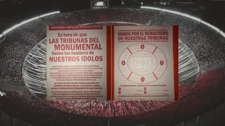 En el 2000 se intentó un rebautismo de las tribunas del Monumental
