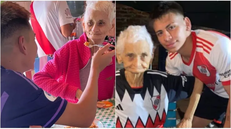 El Diablito junto a su abuela.
