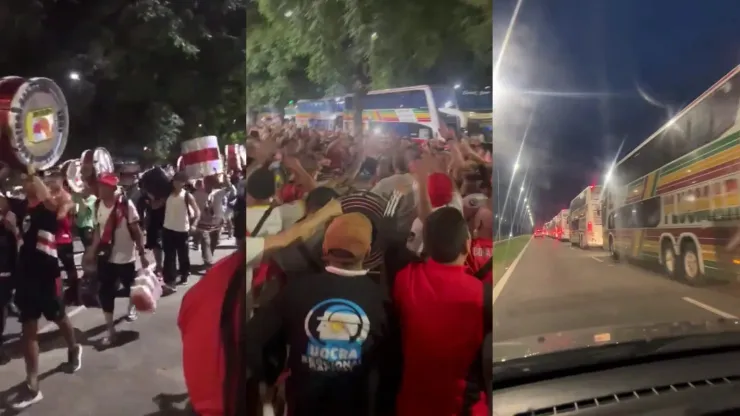 La caravana de los hinchas al Kempes
