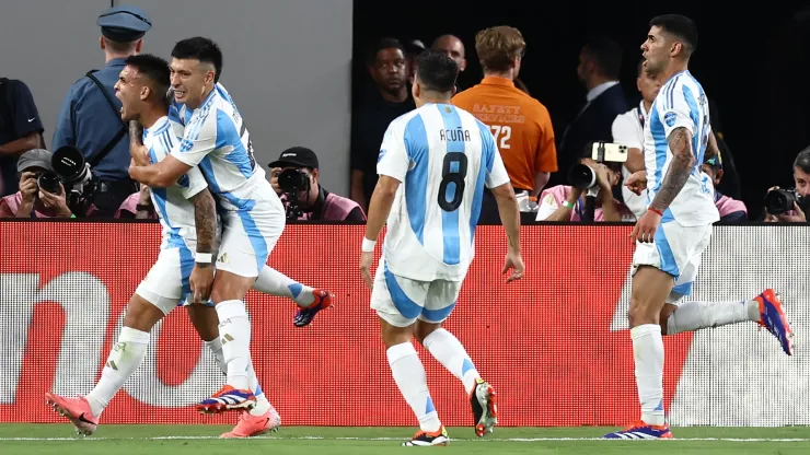 Los jugadores de la Selección Argentina, a puro festejo.
