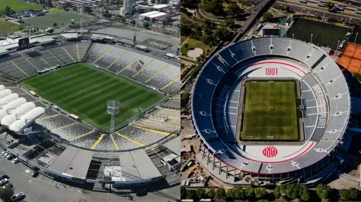 Los dos Monumentales, el de Colo Colo y el de River. (Fotos: Getty).
