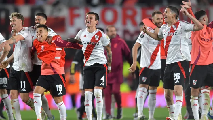 Los jugadores de River festejan.
