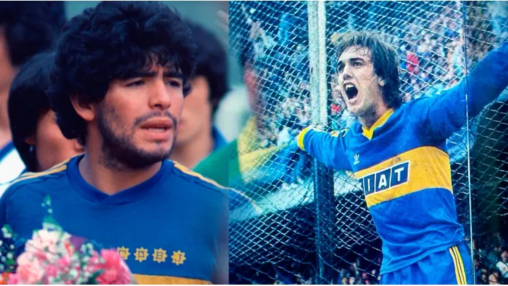 Maradona y Batistuta, dos de los que forman parte del Boca versión melenudos.
