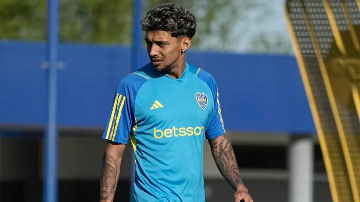 Cristian Medina, en la práctica de Boca.
