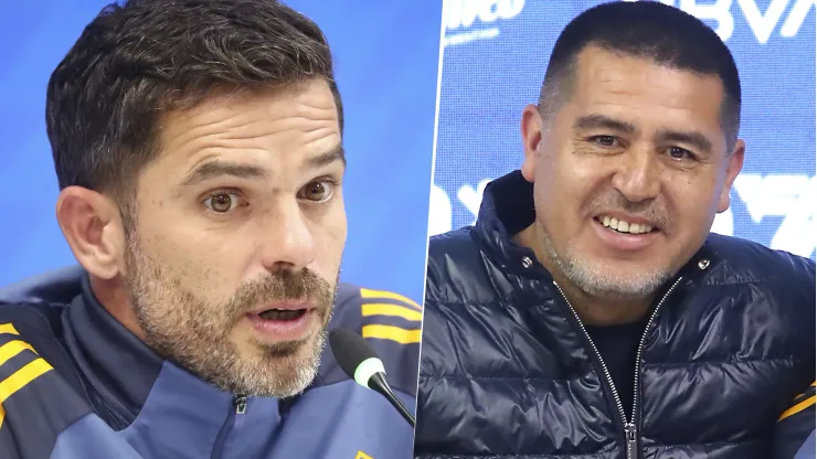 Fernando Gago y Juan Román Riquelme en Boca
