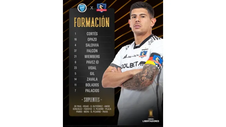 La oncena de Colo Colo. (Captura Comunicaciones Colo Colo).