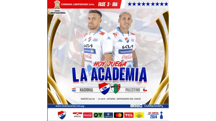 Nacional de Paraguay tiene a Diego Duarte con tres goles en la Libertadores. 