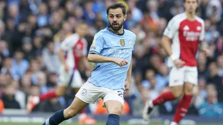 Bernardo Silva em ação frente ao Arsenal na Premier League. Foto: Imago
