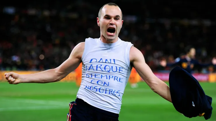 Iniesta celebra golo na final da Copa do Mundo de 2010. Foto: Imago
