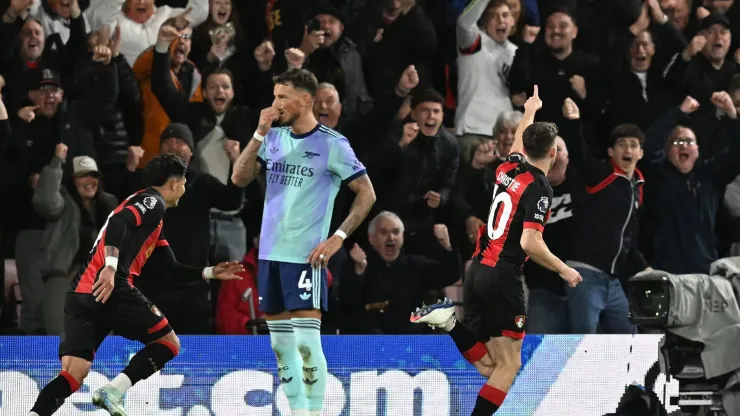 Bournemouth festeja vitória contra o Arsenal. Foto: Imago
