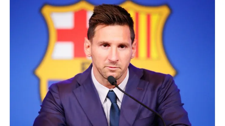 Lionel Messi of Barcelona Press Conference
