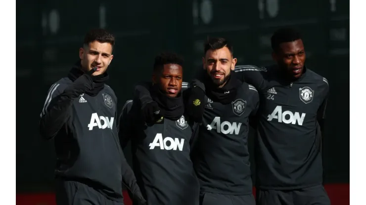 Manchester United Training Session And Press Conference
