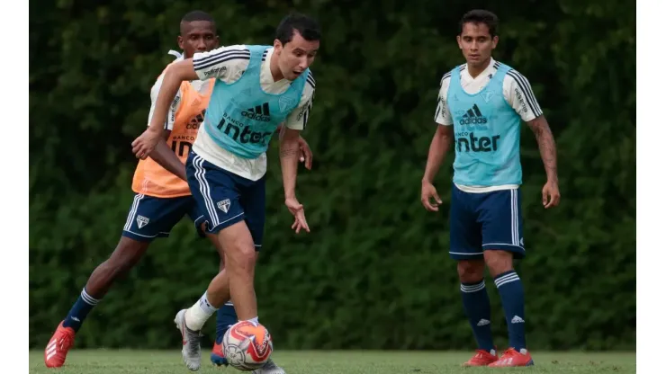 Pablo em treino do São Paulo
