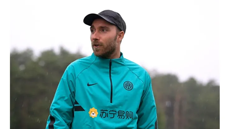 Christian Eriksen Attends FC Internazionale Training Session
