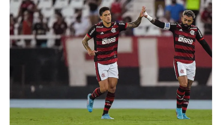 Pedro e Gabigol marcam e garantem a vitória do Flamengo sobre o Botafogo (Foto: Thiago Ribeiro/AGIF)
