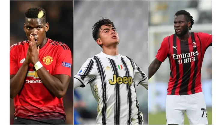 Foto: Getty Images - Pogba, Dybala e Franck Kessié
