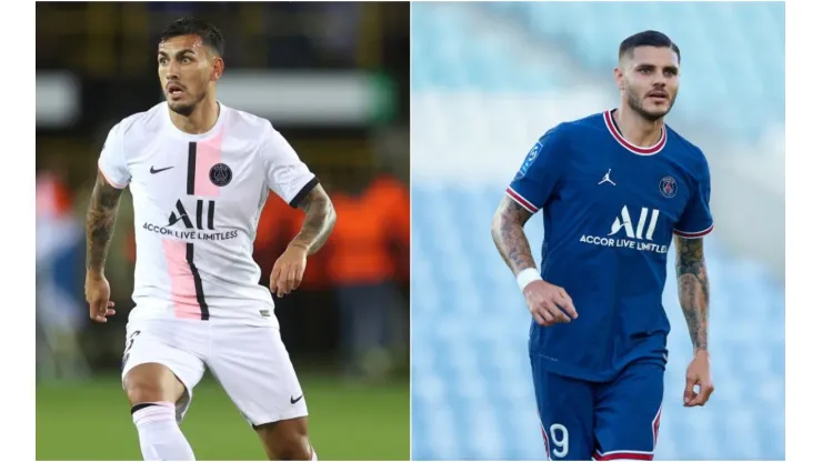 Lars Baron/Getty Images; Fran Santiago/Getty Images - Icardi e Paredes no PSG
