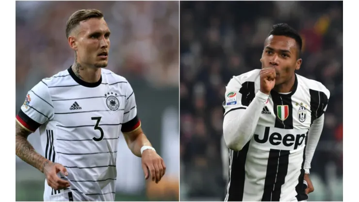 Martin Rose/Getty Images; Valerio Pennicino/Getty Images - Alex Sandro e David Raum
