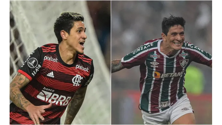 Foto: Thiago Ribeiro/AGIF - Pedro do Flamengo e Cano do Fluminense
