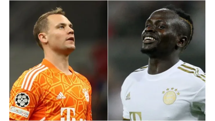 Marco Luzzani/Getty Images; Lukas Schulze/Getty Images - Neuer e Mane do Bayern de Munique
