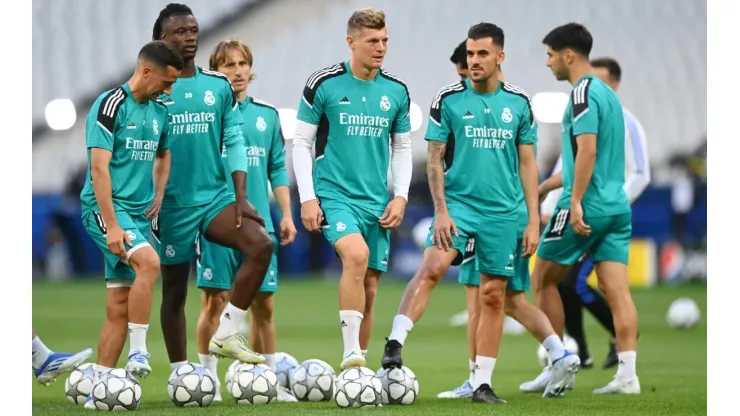 Real Madrid Training Session And Press Conference - UEFA Champions League Final 2021/22
