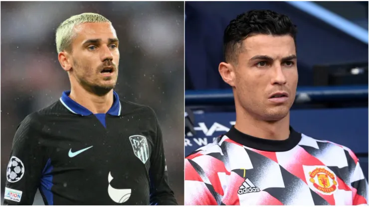 Laurence Griffiths/Getty Images;  Lukas Schulze/Getty Images - Griezmann e Cristiano Ronaldo
