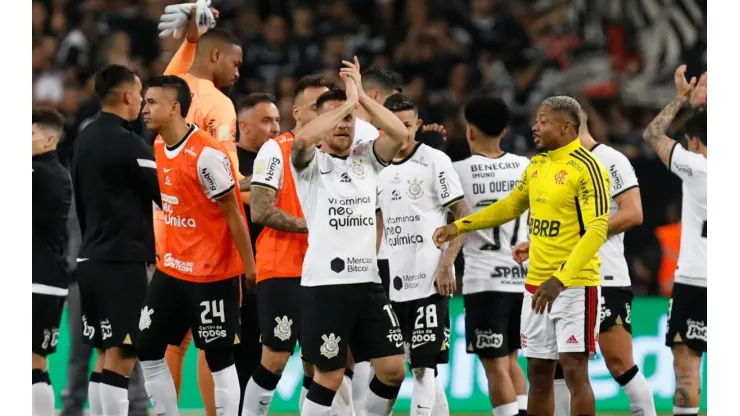 Jogadores do Corinthians após partida contra o Corinthians, pela Copa do Brasil (Foto: Getty Images)
