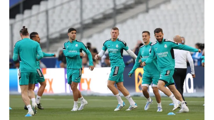 Real Madrid Training Session And Press Conference - UEFA Champions League Final 2021/22
