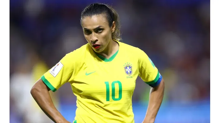 Marta, em campo pela seleção brasileira (Foto: Getty Images)
