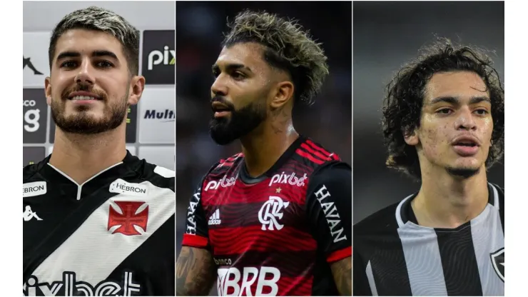 Foto: Fernando Moreno/Thiago Ribeiro/AGIF - Pedro Raul, Gabigol e Matheus Nascimento
