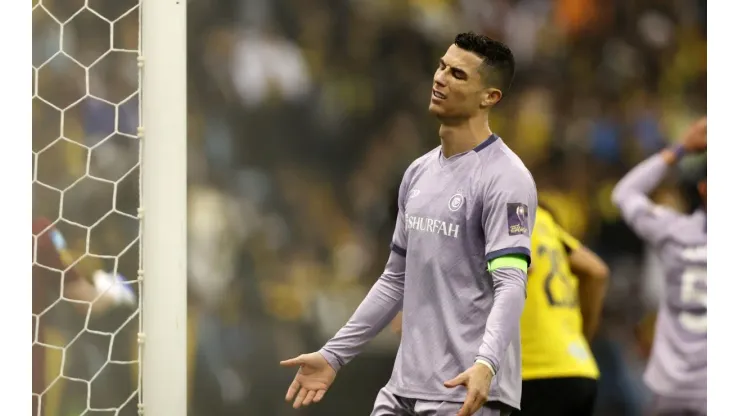 Cristiano Ronaldo reclamou dos adversários na Arábia Saudita
