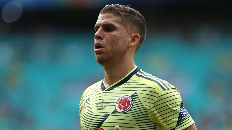 SALVADOR, BRAZIL - JUNE 23: Gustavo Cuellar of Colombia looks on during the Copa America Brazil 2019 group B match between Colombia and Paraguay at Arena Fonte Nova on June 23, 2019 in Salvador, Brazil. (Photo by Bruna Prado/Getty Images)
