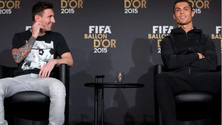 Cristiano Ronaldo e Messi. (Photo by Philipp Schmidli/Getty Images)
