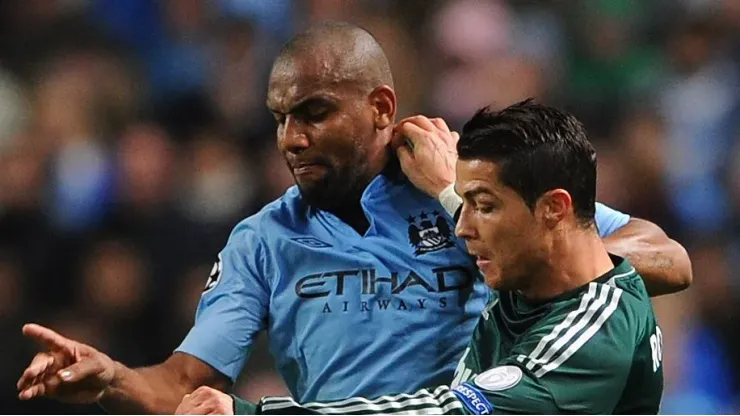 Cristiano Ronaldo quando jogava pelo Real Madrid e destruiu o Manchester City. Foto: Michael Regan/Getty Images
