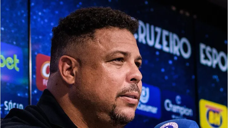 Ronaldo durante entrevista pelo Cruzeiro. Foto: Flickr Oficial Cruzeiro EC/Gustavo Aleixo
