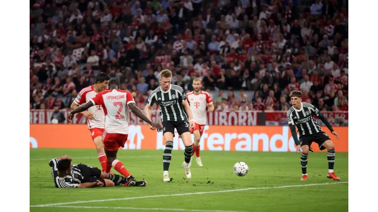 Partida entre Bayern x Manchester United, na Allianz Arena, válida pela Liga dos Campeões (Foto: Alex Grimm/Getty Images)
