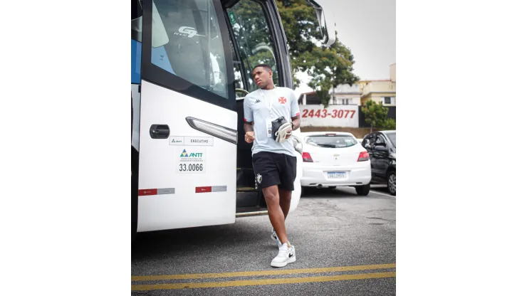 Chegada do Vasco hoje na estreia da Copinha. Foto: Matheus Lima/Vasco