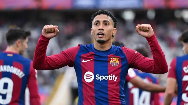 Raphinha: destaque do Barcelona (Foto: David Ramos/Getty Images)
