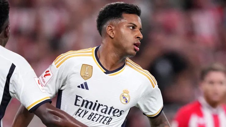 Rodrygo roubou a cena no último jogo do Real Madrid (Foto: Juan Manuel Serrano Arce/Getty Images)
