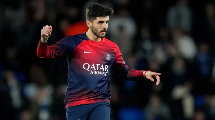 Lucas Beraldo of Paris Saint-Germain . (Photo by Alex Caparros/Getty Images)
