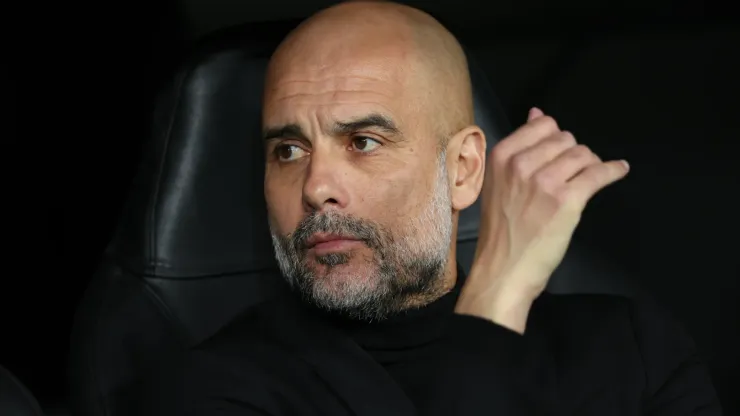 Guardiola rebateu pergunta sobre o Real Madrid (Foto: Clive Brunskill/Getty Images)
